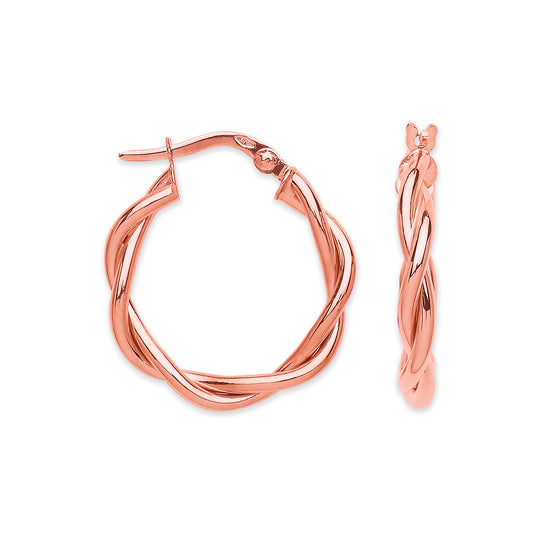 Rose Gold Twist Hoop TGC-ER1485