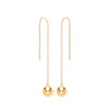 Yellow Gold Ball Chain Threader Earrings TGC-ER1569