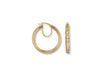 Yellow Gold Cz Hoop Earrings TGC-ER0394