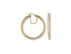 Yellow Gold Cz Hoop Earrings TGC-ER0395