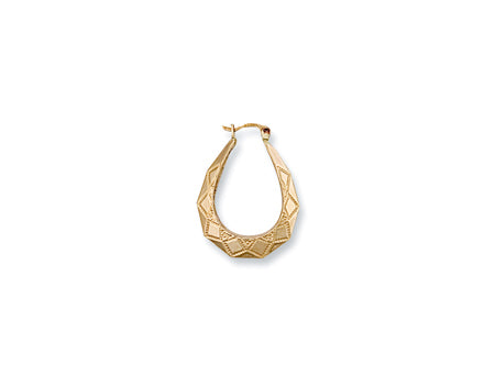 Yellow Gold D/C Oval Creoles TGC-ER0848