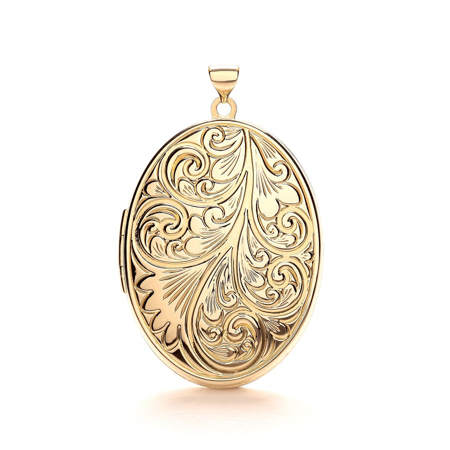 Yellow Gold Oval Shaped Family Locket TGC-LK0126