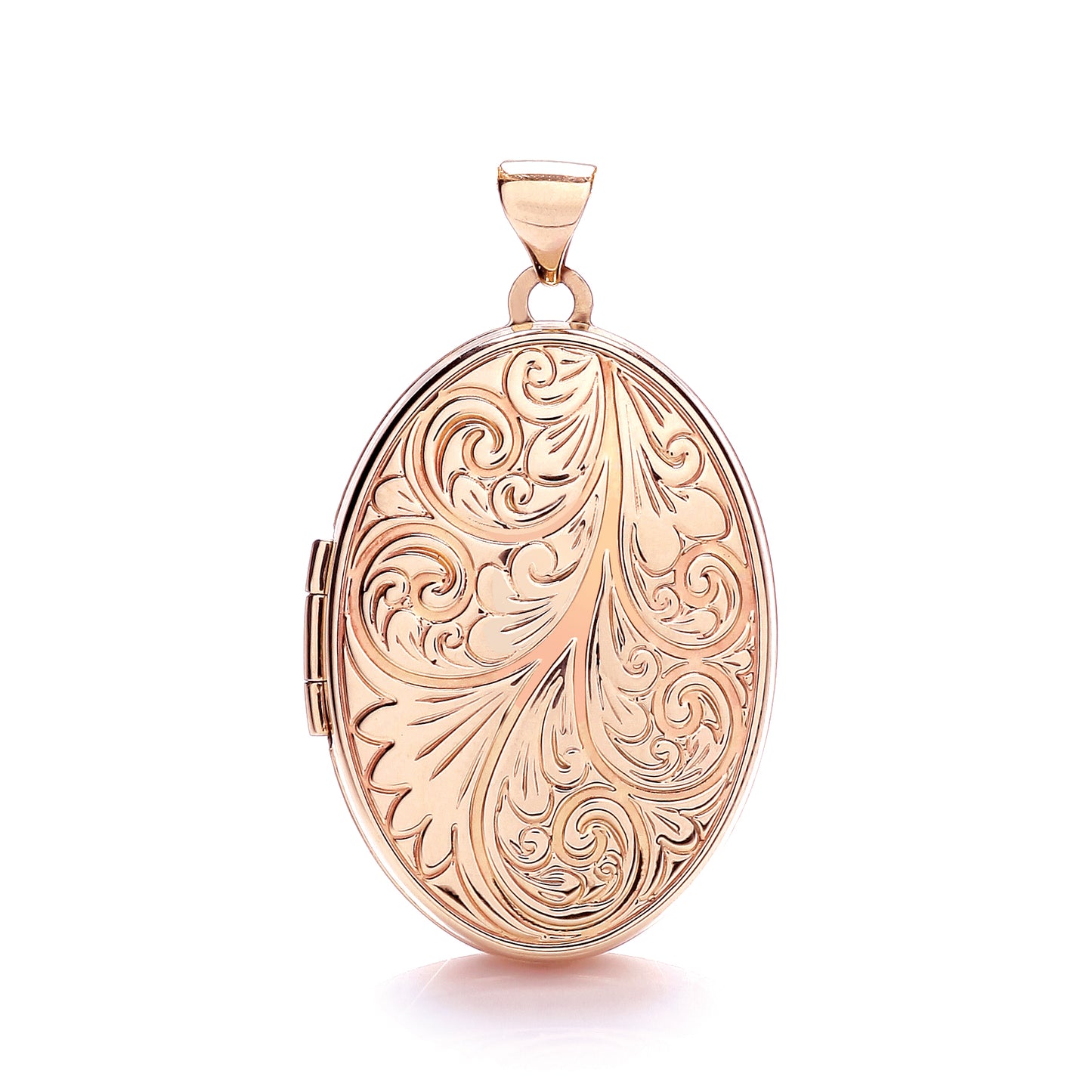 Rose Gold Oval Locket with design TGC-LK0148