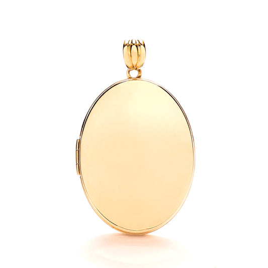 Yellow Gold Oval Plain Locket TGC-LK0159