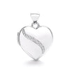 White Gold Heart Shape Locket with Diamond TGC-LK0162