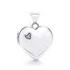 White Gold Heart Shape Locket with Diamond TGC-LK0163