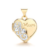 Yellow & White Gold Heart Shape Mum Locket  TGC-LK0164