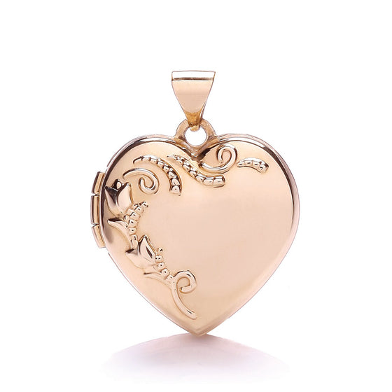 Rose Gold Heart Shape Locket with design TGC-LK0169