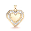 Yellow & White Gold Heart Shape Locket with edge design TGC-LK0171