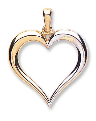 Yellow & White Gold Heart Pendant TGC-PD0621