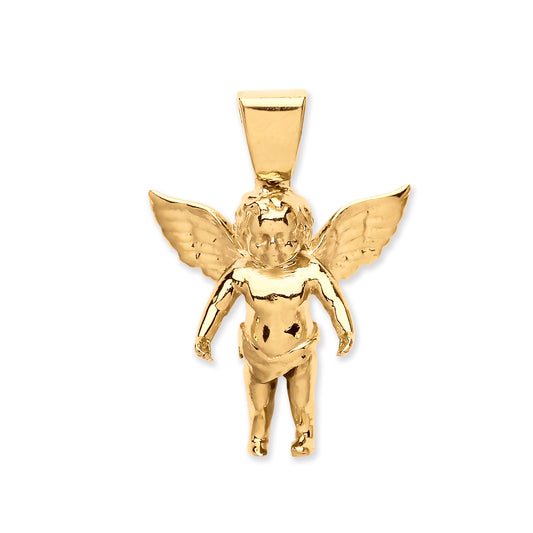 Yellow Gold Small Charm Angel Pendant TGC-PD0650