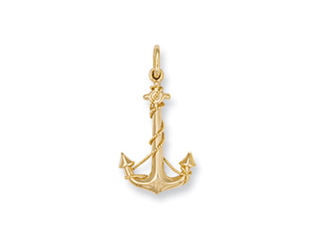 Yellow Gold Anchor Pendant TGC-PD0209