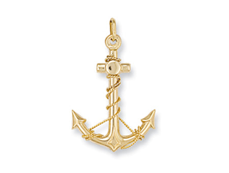 Yellow Gold Anchor Pendant TGC-PD0210