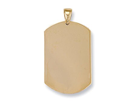 Yellow Gold Dog Tag Pendant TGC-PD0460