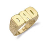 Yellow Gold Patterned Sides Dad Ring TGC-R0268
