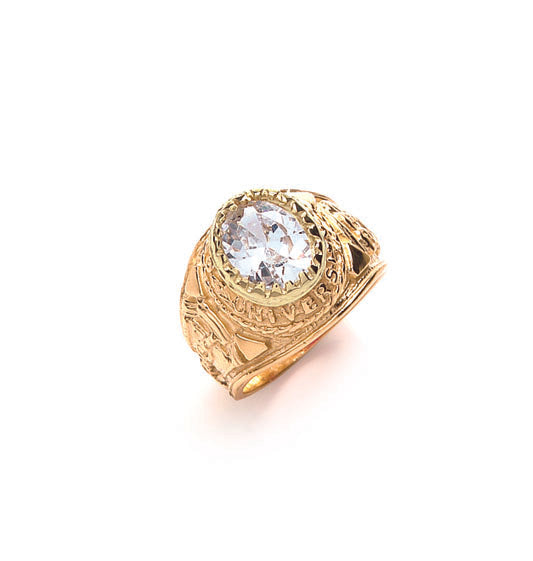 Yellow Gold White Baby Collage Ring  TGC-R0626