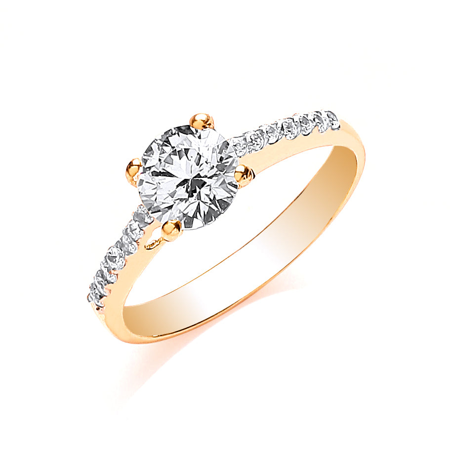 Single diamond clearance ladies ring