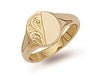 Yellow Gold Oval Engraved Signet Ring TGC-R0126