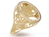 Yellow Gold Half George & Dragon Sovereign Ring TGC-R0017H