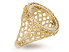 Yellow Gold Half Basket Side Sovereign Ring TGC-R0021H