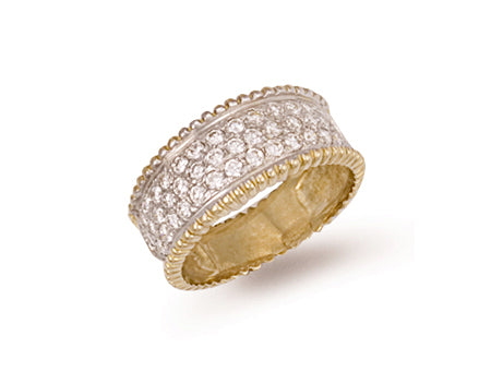 Yellow Gold Cz Bombay Ring TGC-R0241