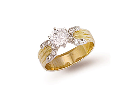 Yellow Gold Fancy Cz Ring TGC-R0251