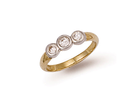 Yellow Gold Fancy Cz Ring TGC-R0252