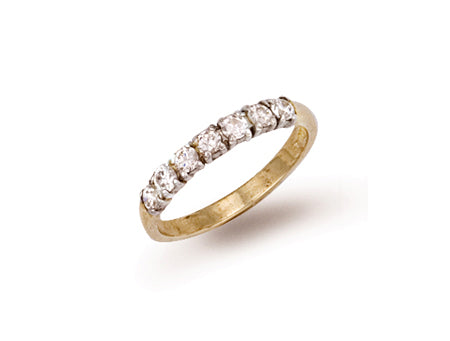 Yellow Gold Cz Ring TGC-R0258