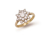 Yellow Gold Cz Cluster Ring TGC-R0263