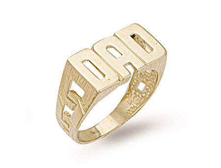 Yellow Gold ID Sides Dad Ring TGC-R0276