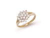 Yellow Gold Cz Cluster Ring TGC-R0282