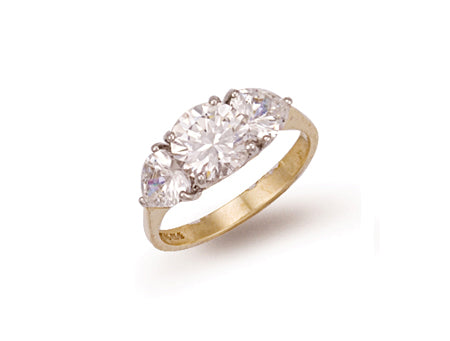 Yellow Gold Fancy Cz Ring TGC-R0322