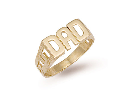 Yellow Gold ID Sides Dad Ring TGC-R0038