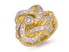 Yellow Gold Cz Knot Ring TGC-R0416