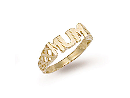 Yellow Gold Basket Sides Mum Ring TGC-R0045