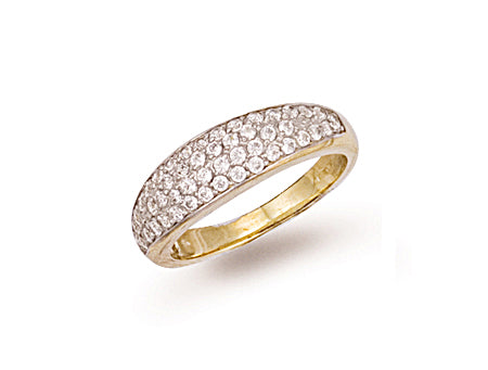 Yellow Gold Cz Bombay Ring TGC-R0457