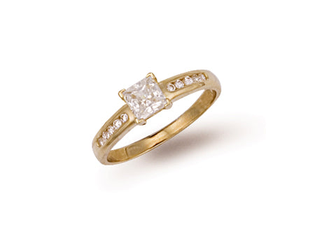 Yellow Gold Fancy Cz Ring TGC-R0462