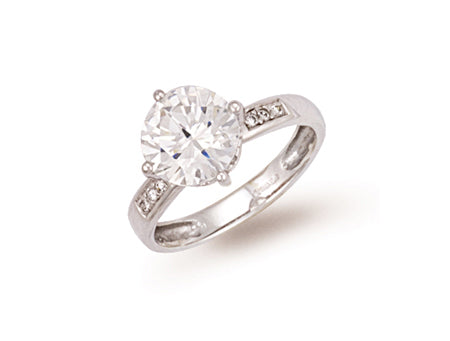 White Gold Fancy Cz Ring TGC-R0489