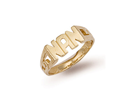 Yellow Gold ID Sides Nan Ring TGC-R0053