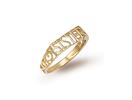 Yellow Gold Scroll Sides Sister Ring TGC-R0054