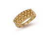 Yellow Gold Woven Back 3 Row Keeper Ring TGC-R0065