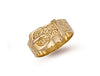Yellow Gold Patterned Buckle Ring TGC-R0078