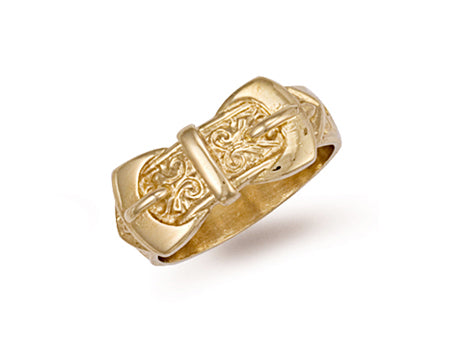 Yellow Gold Double Buckle Ring TGC-R0082