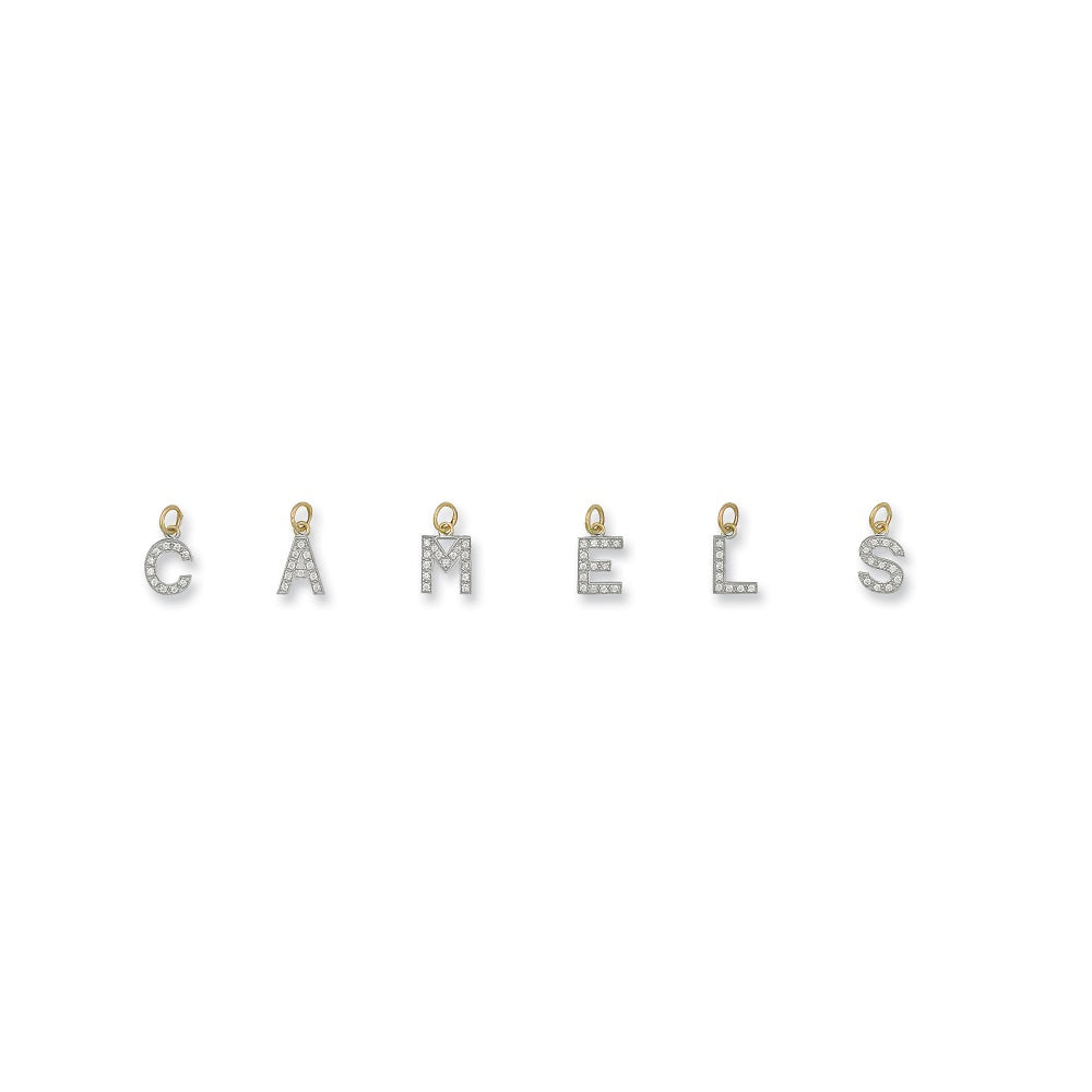 Yellow Gold Small Cz Intial Pendants TGC-SLINCZ