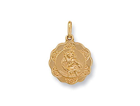 Yellow Gold Light Weight St Christopher Pendant TGC-SM0011