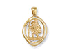 Yellow Gold Cut Out St Christopher Pendant TGC-SM0019