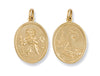 Yellow Gold Double Sided Oval Shaped St Christopher Pendant TGC-SM0037
