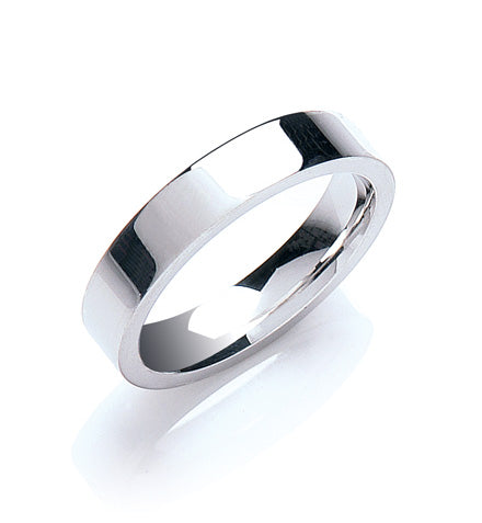 4mm Flat Court Shape Wedding Band TGC-WR0009