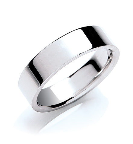 6mm Flat Court Shape Wedding Band TGC-WR0011