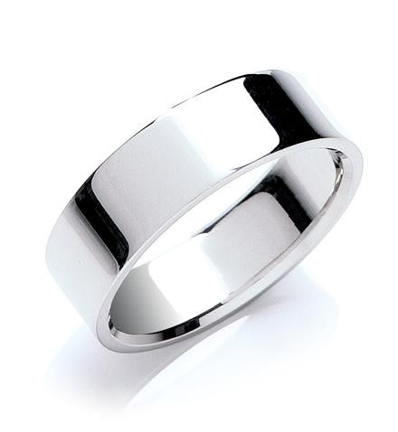 7mm Flat Court Shape Wedding Band TGC-WR0012